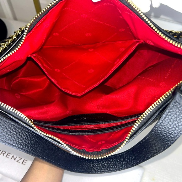 Tuscany Leather Handmade in Italy, Black and Gold Satchel with Dust Bag & COA - Picture 12 of 17